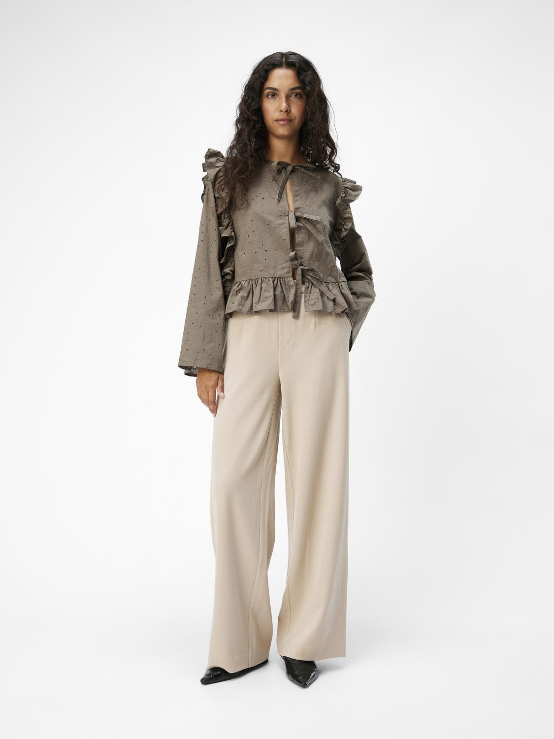 OBJLISA Trousers - Humus - VERO MODA & VILA Bergvik